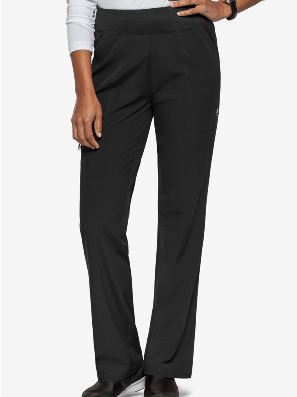 Healing Hands Performance Sport Women’s Small Petite Scrub Pants Black Stretch